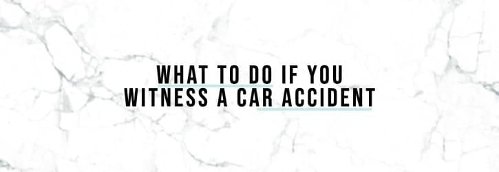 I saw someone get hit by a car